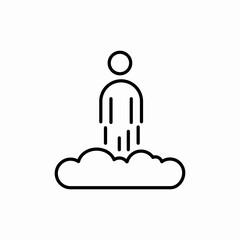 Person meditation zen icon vector sign