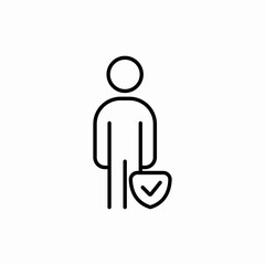 Person work icon vector sign
