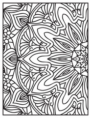 Detailed Mandala Coloring Page Illustration for adults and kids