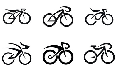 Road Bicycle Silhouette Icons | Racing Bike Vector Set for World Bicycle Day and Sport Design