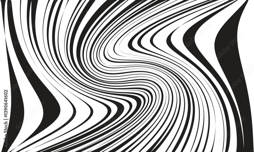 Poster abstract black tweak line twist pattern background, banner, poster.