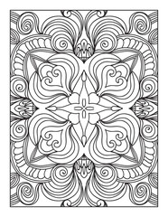 Intricate Printable Mandala pattern coloring page for adults and kids