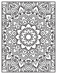 Intricate Printable Mandala pattern coloring page for adults and kids