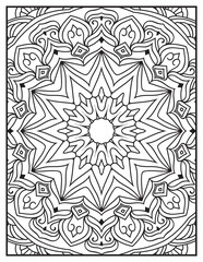 Intricate Printable Mandala pattern coloring page for adults and kids