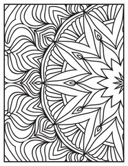 Detailed Mandala Coloring Page Illustration for adults and kids