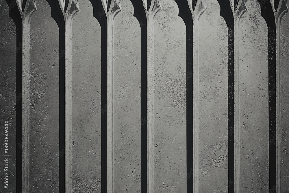 Aufkleber architectural rhythm: a striking black and white image captures the repeating pattern of elegant col