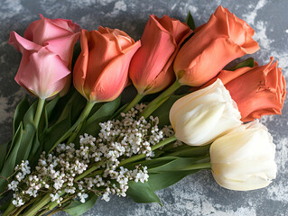 Bouquet of Roses and Tulips (144)