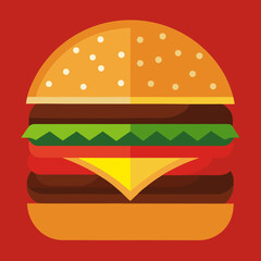 vector illustration of a burger