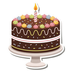 birthday cake with candles