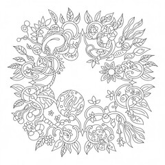 Obraz premium hand drawn flower