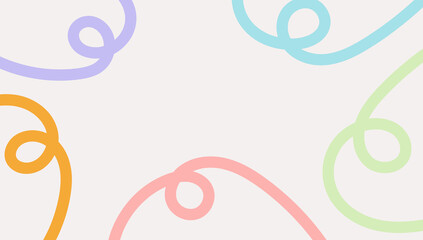 Colorful line doodle pattern background