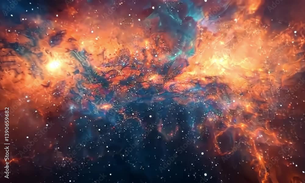 Aufkleber exploring vibrant cosmic clouds from gen alpha turbo m in stunning detail with captivating colors an
