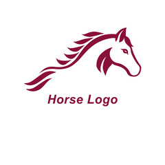 Abstract Horse logo design, horse logo creative animal head sprint emblem design template