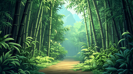 Obraz premium bamboo forest in spring