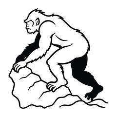 Fototapeta premium Shadow of the Wild: Bigfoot Unleashed