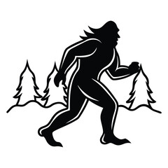 Fototapeta premium Shadow of the Wild: Bigfoot Unleashed
