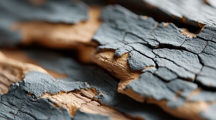Fototapeta premium Textured rustic wood with peeling layers and rich tones