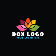 courier box logo design vector