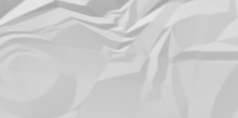 White crumpled paper Blank white crumpled and creased paper poster.