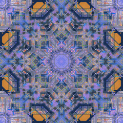 Abstract pattern, multi-colored kaleidoscope from photos