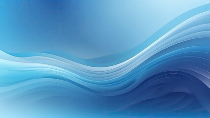 Fototapeta premium Abstract blue background with dynamic white wave lines and smooth gradients