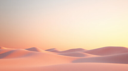 Obraz premium Minimal Desert Landscape at Sunset with Soft Pink Sand