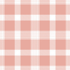Contemporary Seamless Tartan featuring Vibrant white and Vintage pinkish tan Fabric Design