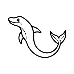 Legendary Leviathan Line Art Vector Graphic

