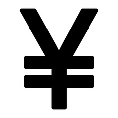 Fototapeta premium Yen Symbol Solid Solid Icon