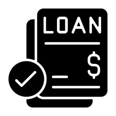 Loan Approval Solid Solid Icon