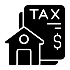 Property Tax Solid Solid Icon