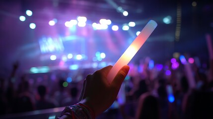 Bright Illuminated Glow Stick Concert Party Festive Fun Nightlife Celebration Event Amazing Atmosphere Vibrant Energy Crowd Enjoying Music Live Show Performance Exciting Experience Happy People       