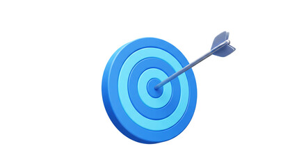 Target arrow bullseye success achievement goal focus aim strategy dartboard accuracy blue design concept