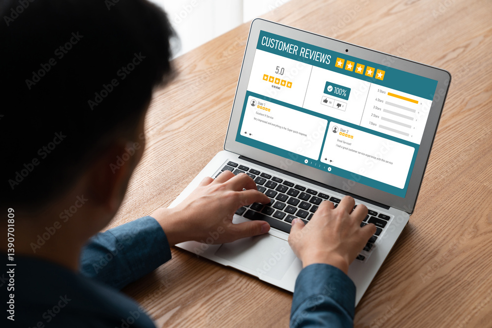 Poster customer experience and review analysis by modish computer software for corporate business