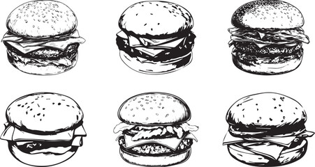 Burger Sketches Illustration collection