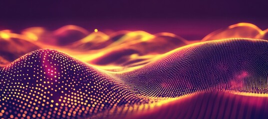 A neon golden background with glowing abstract patterns, futuristic cyber aesthetics, and vibrant radiance