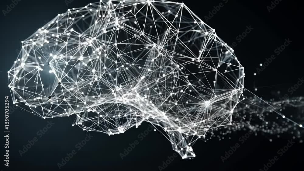 Poster visualizing brain activity with neural connections generative ai
