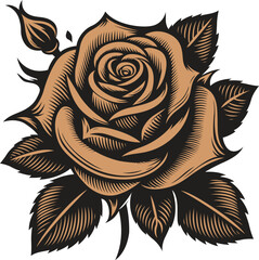 Rose stylized vector