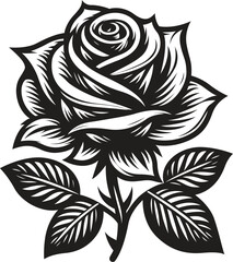 Rose stylized vector