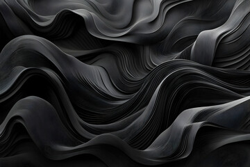 Obraz premium Dark Wave Abstract 3D Illustration