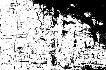 Rustic cracked texture with many cracks and scratches. Abstract background. PNG graphic illustration with transparent background.