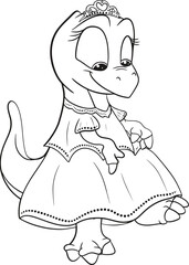 Dinosaur coloring page illustration Printable SVGs