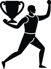 silhouette of a man with a cup