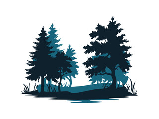 Forest Silhouettes: Nature & Wilderness Vector Designs