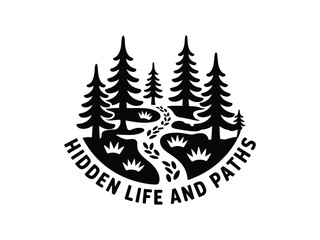 Fototapeta premium Forest Silhouettes: Nature & Wilderness Vector Designs