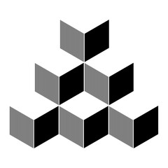 Obraz premium An Optical Illusion Construction Icon