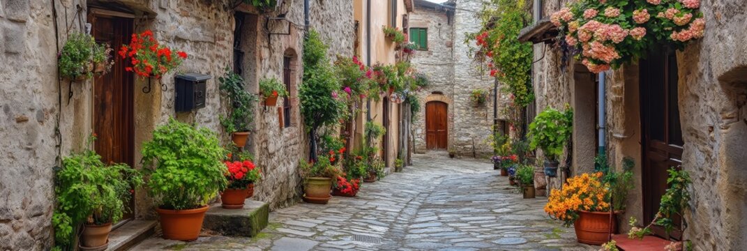 Charming Floral Alleys of Casperia: A Journey Through Italy's Traditional Medieval Village Streets
