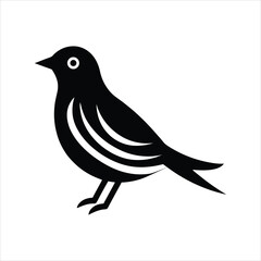 Simple Bird Silhouette Logo Vector Illustration