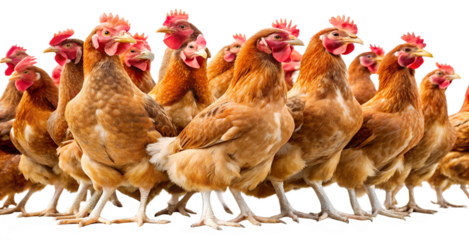 free range chicken isolated on white