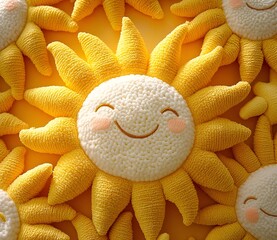 Sun Plush Toy Decor in Cozy Warm Lighting

